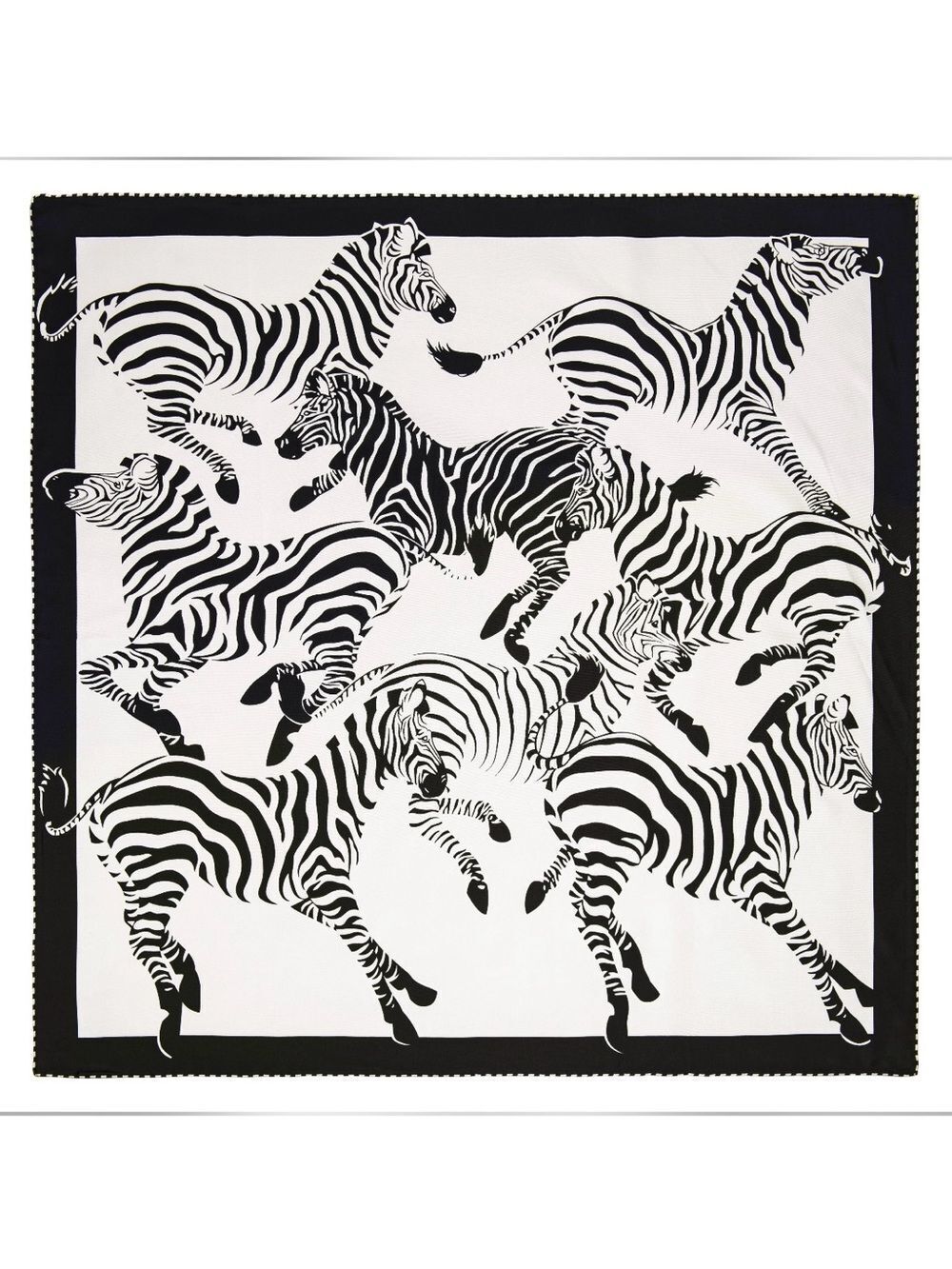 Carolina Lemke Wild Stripes Silk Scarf With Hand Rolled Edges - 044